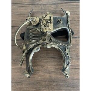 Halloween Steampunk Face Mask Masquerade Cosplay Mask Respirator Gas Mask BRASS